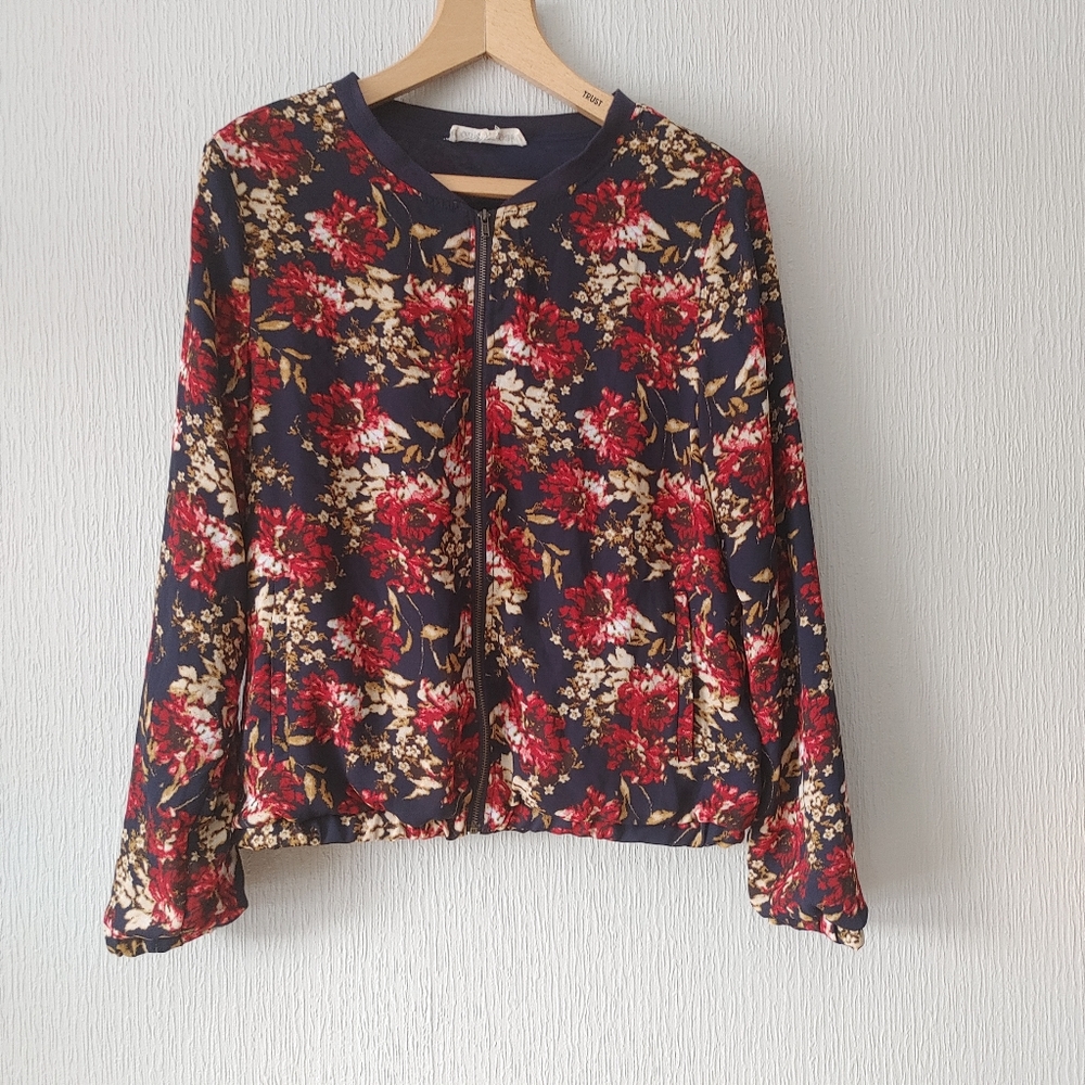 Olive & Oak Bumper Jacket Floral Size M
